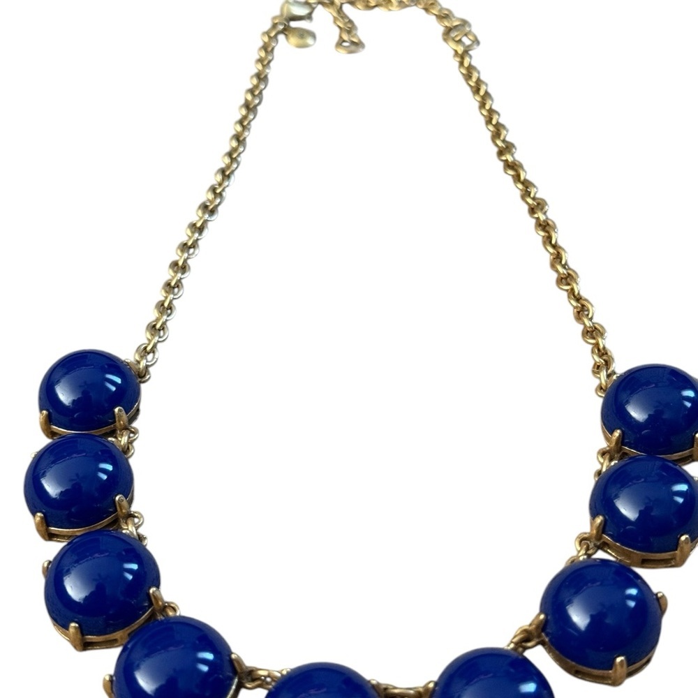 J. Crew -Elegant Blue and Gold Necklace - Picture 5 of 9